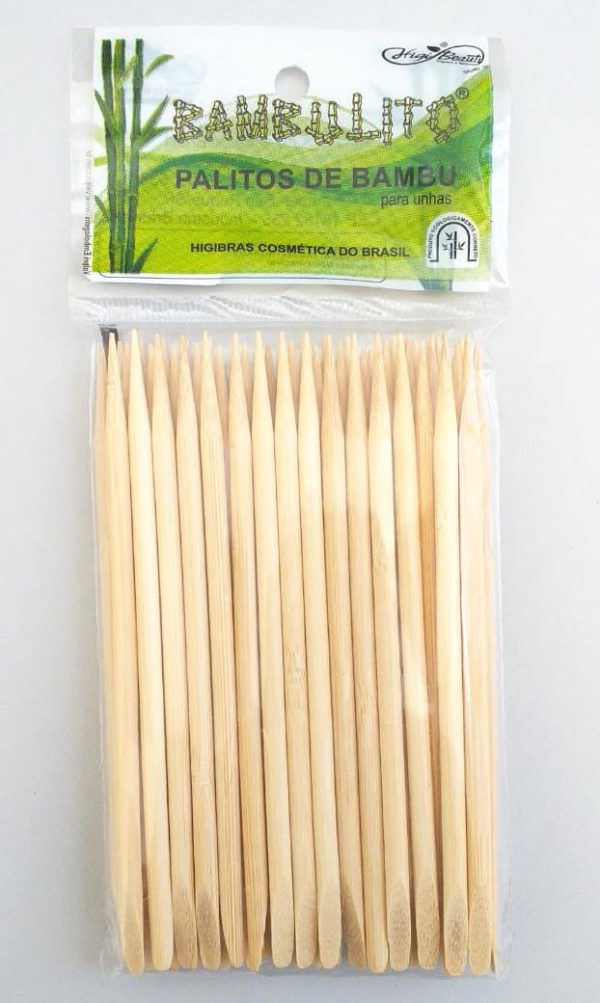 Palito bambu higibras 14 cm ponta ch com 50 pcs ref. 990